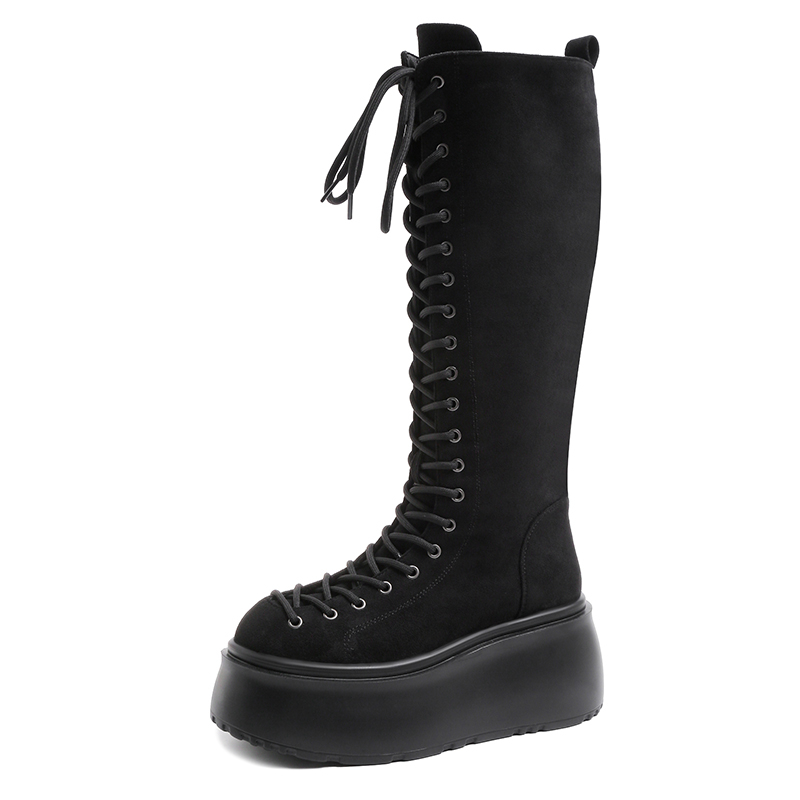Women'S Fashion Korea - Stivali a tubo centrale con nappa