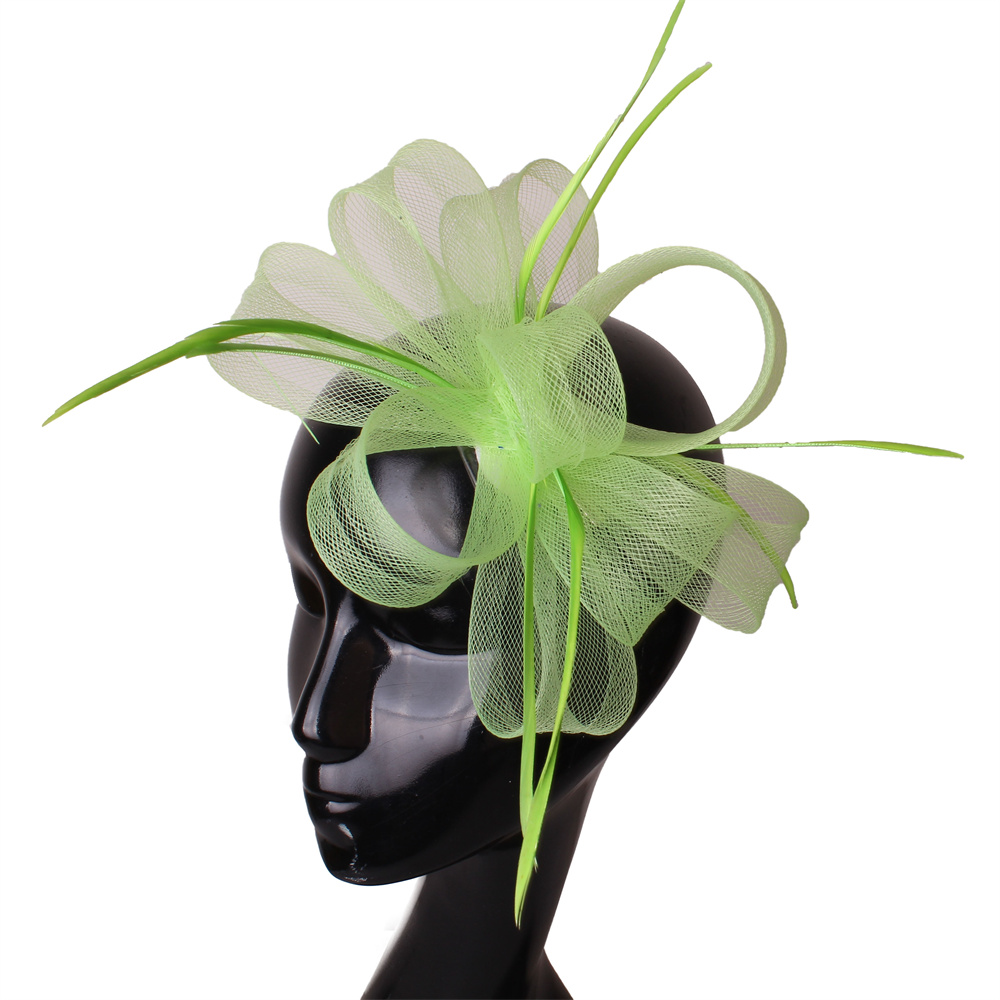 Women'S Fashion Kentucky Derby - Cappelli Fascinator con Piume e Nastri,