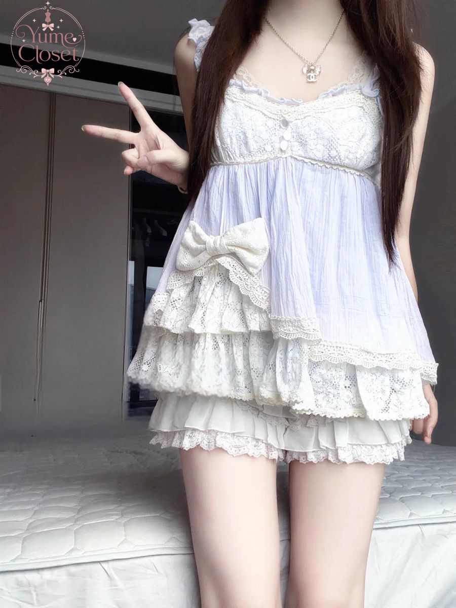 Coquette Ryousangata Dollcore  - Lace Trim Cami recensione e prezzo